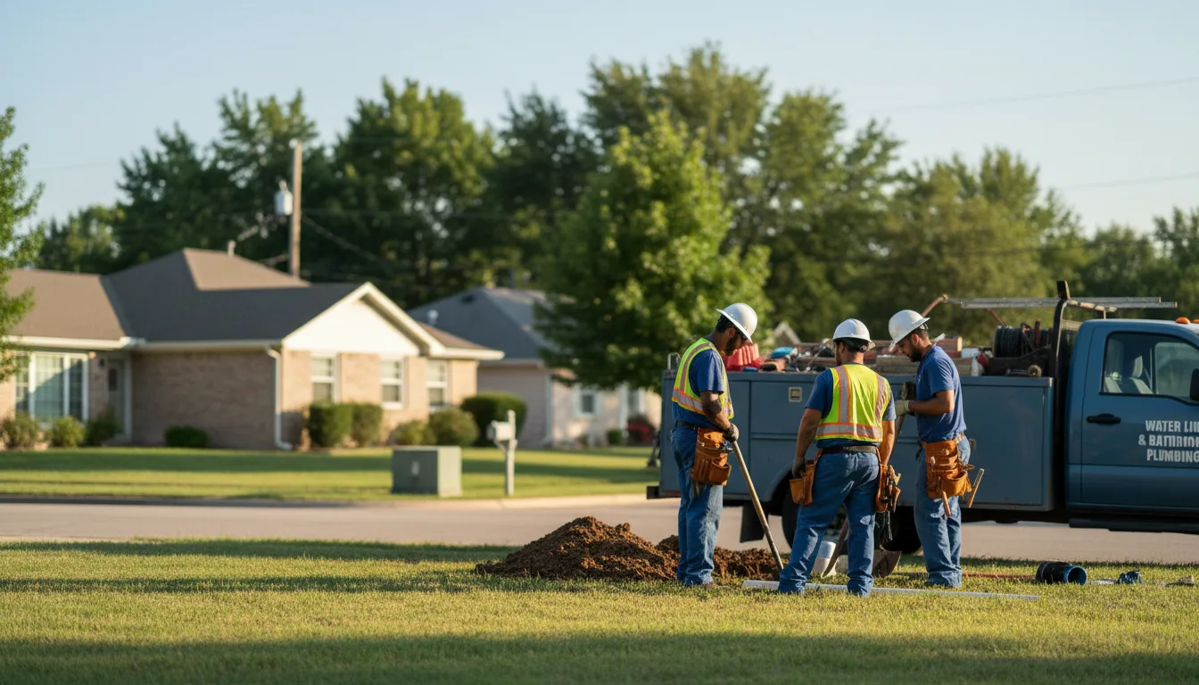 Residential water line and bathroom plumbing service in Morgantown, IN